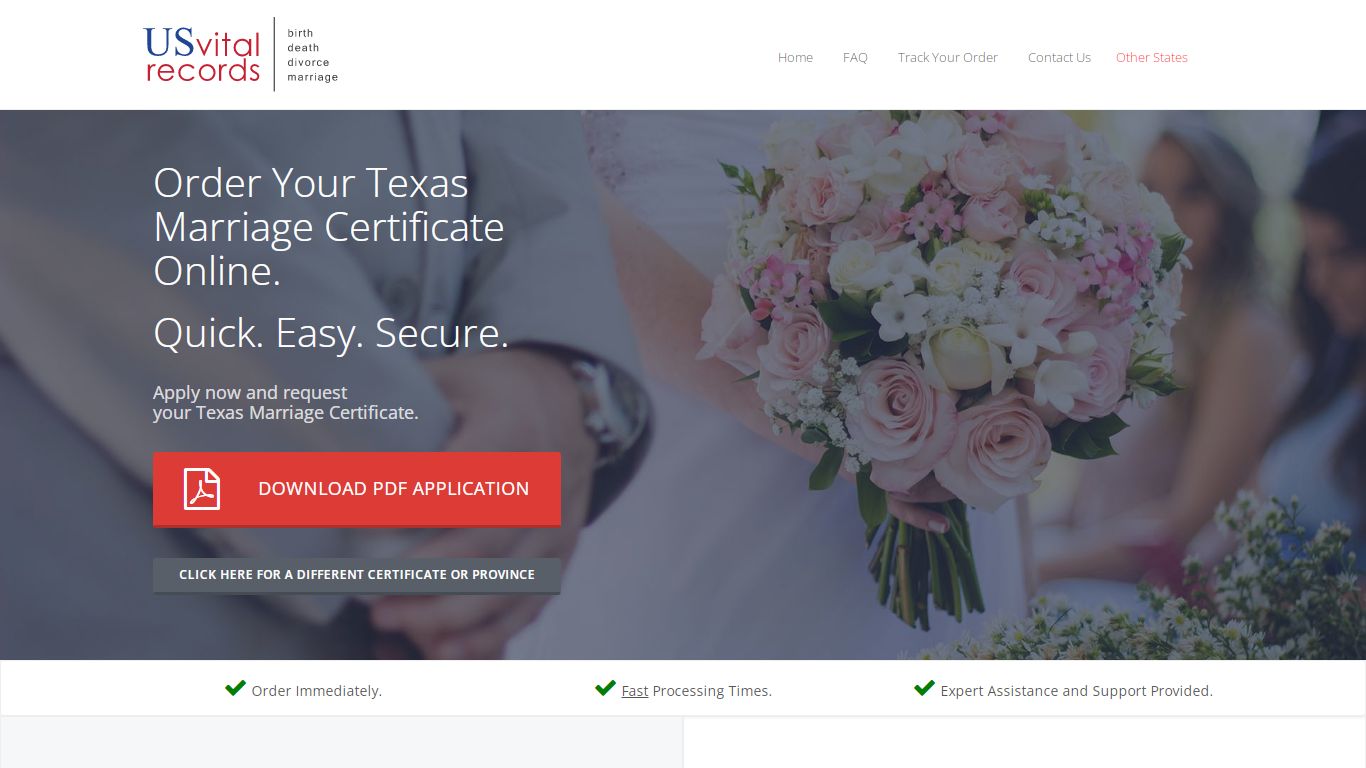 Texas Marriage Certificate Order | YourVitalCertificates.com